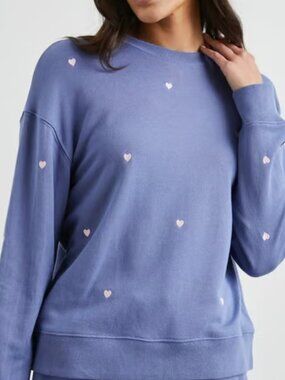 Rails Ramona Embroidered Heart Sweatshirt